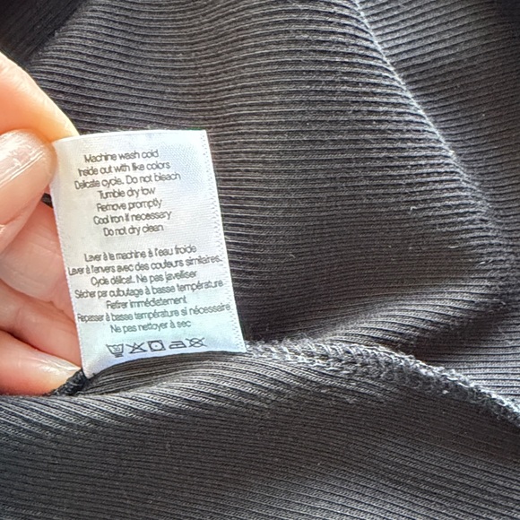 VERONICA BEARD  Clydes Top Black Flare Sleeve Ribbed Shirt Sz M - Picture 8 of 11